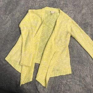 Yellow cardigan
